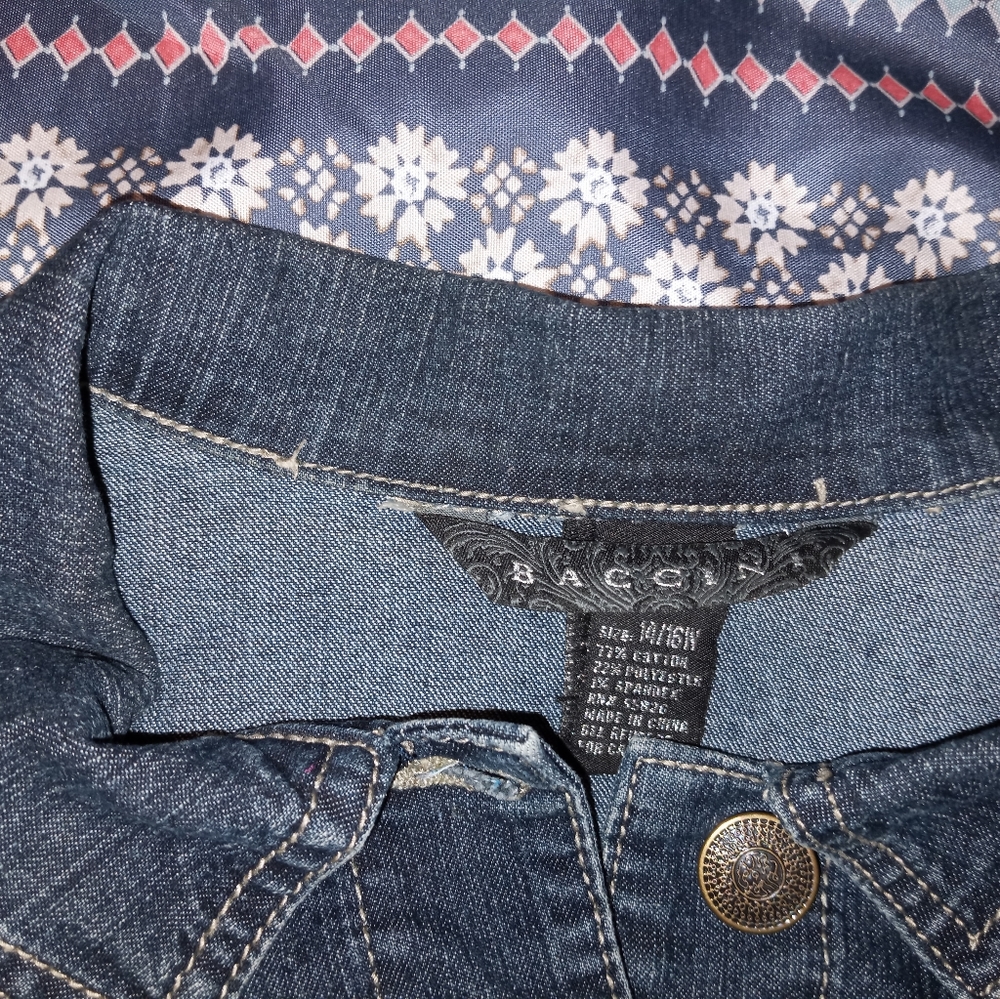 Baccini jean jacket size 14/16w